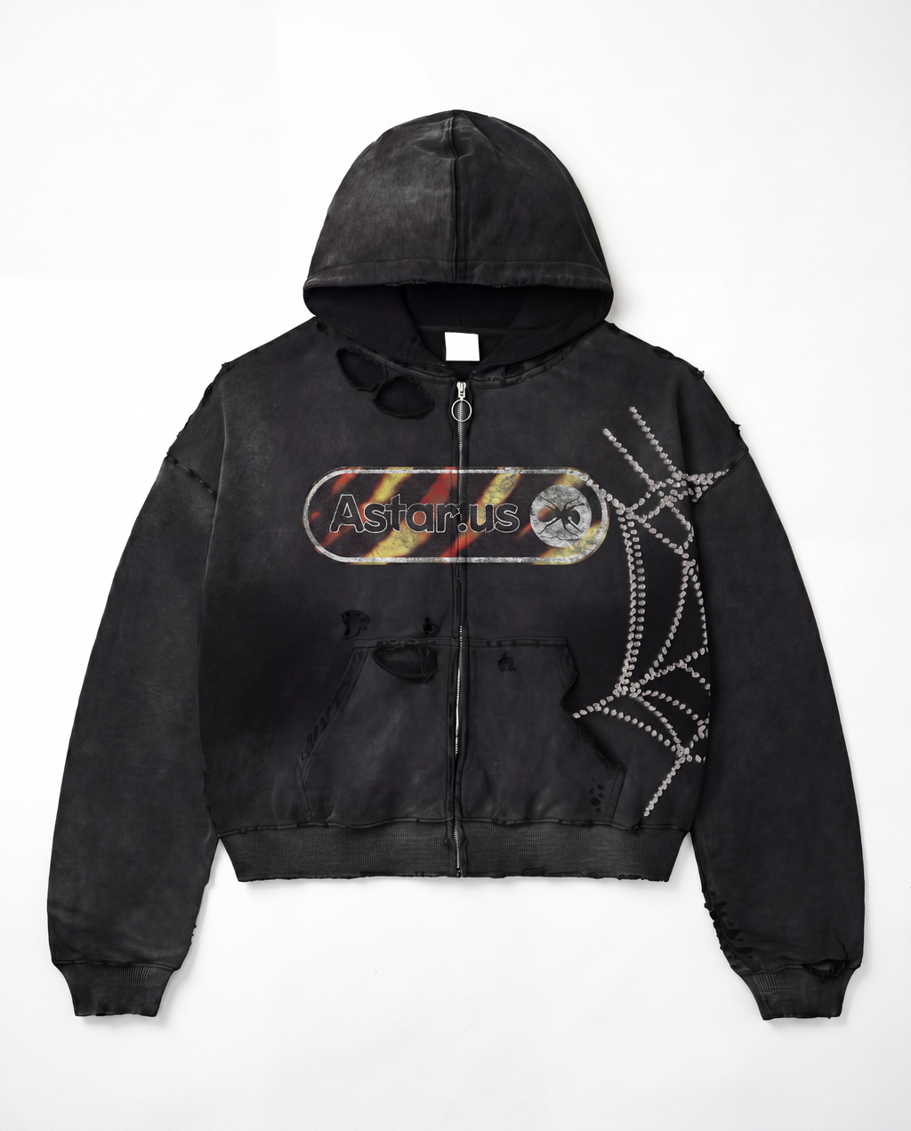 Astar "Cyber Web" Hoodie - Black