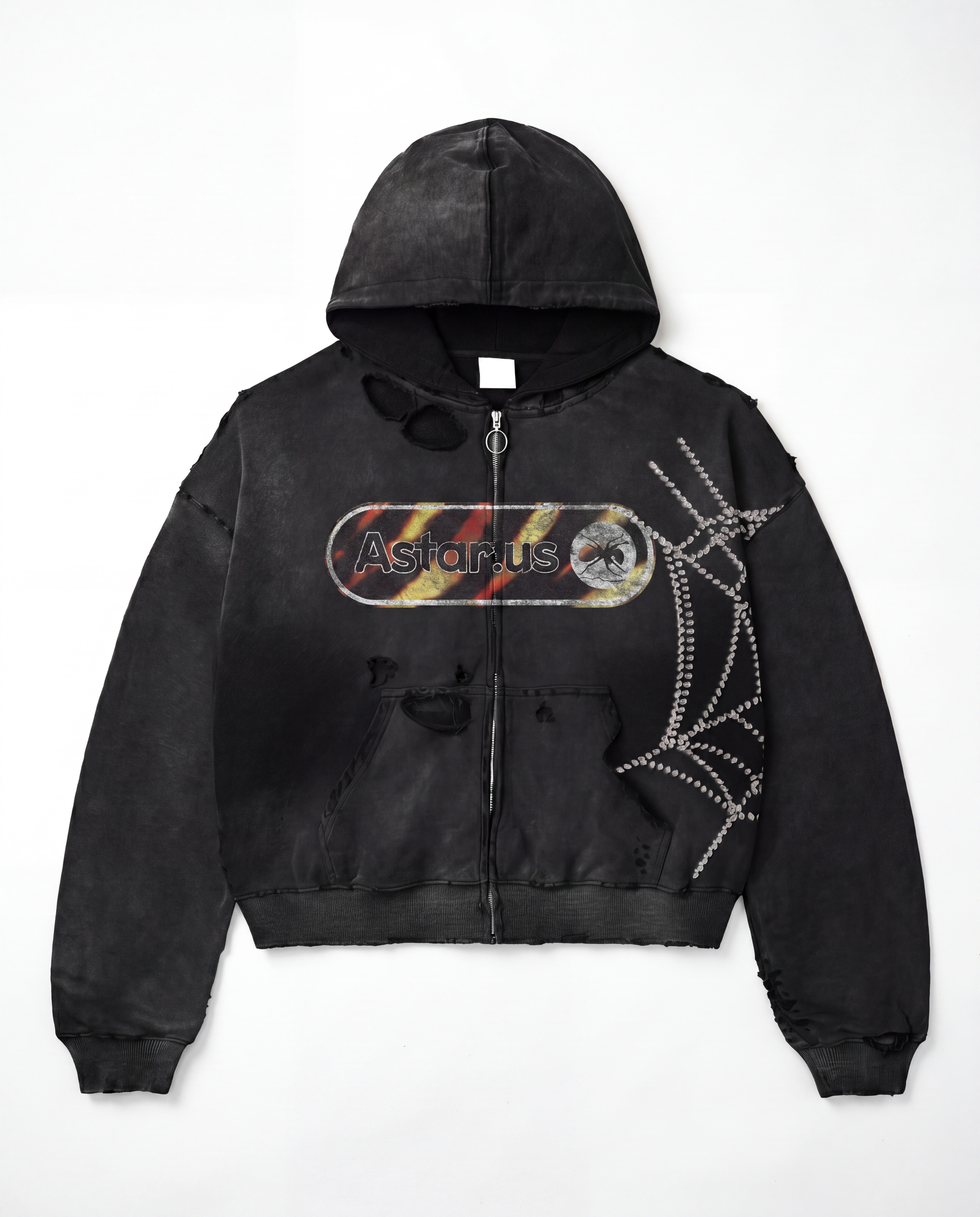 Astar "Cyber Web" Hoodie - Black