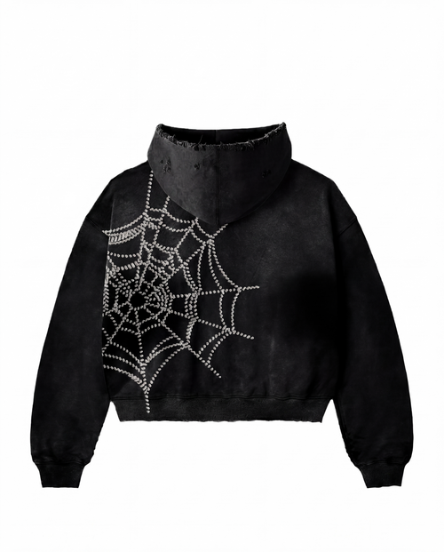 Astar "Cyber Web" Hoodie - Black